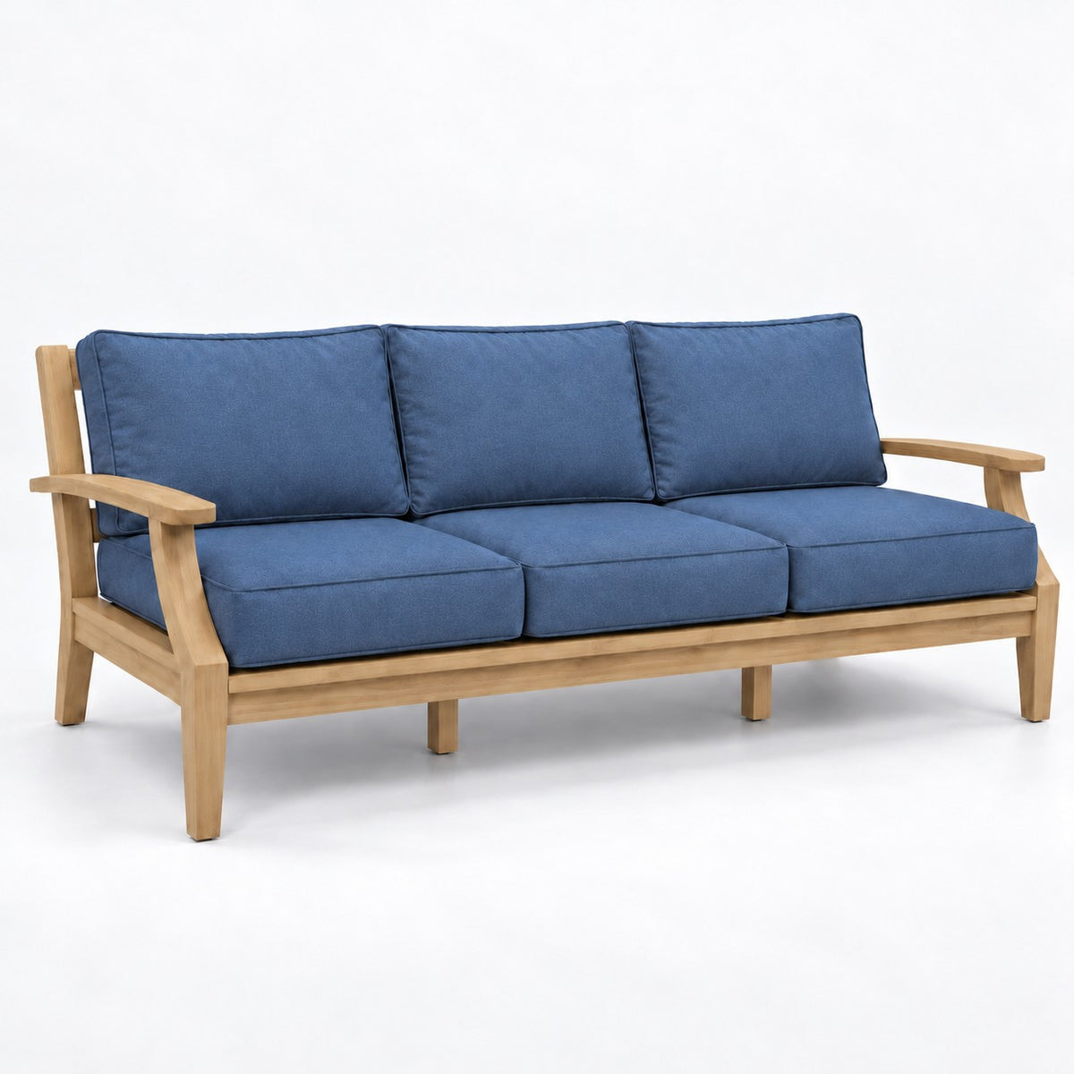 Mila Teak Sofa in Sunbrella 48080 Spectrum Indigo | Jr's Patio San Diego