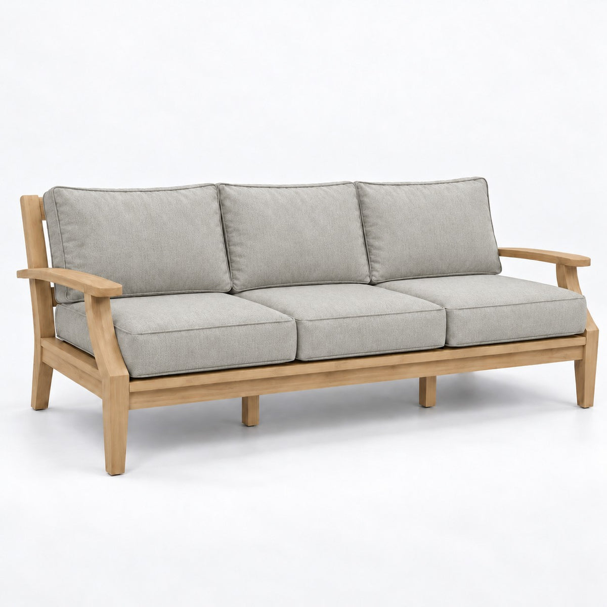 Mila Teak Sofa in Sunbrella 5402 Canvas Granite | Jr's Patio San Diego
