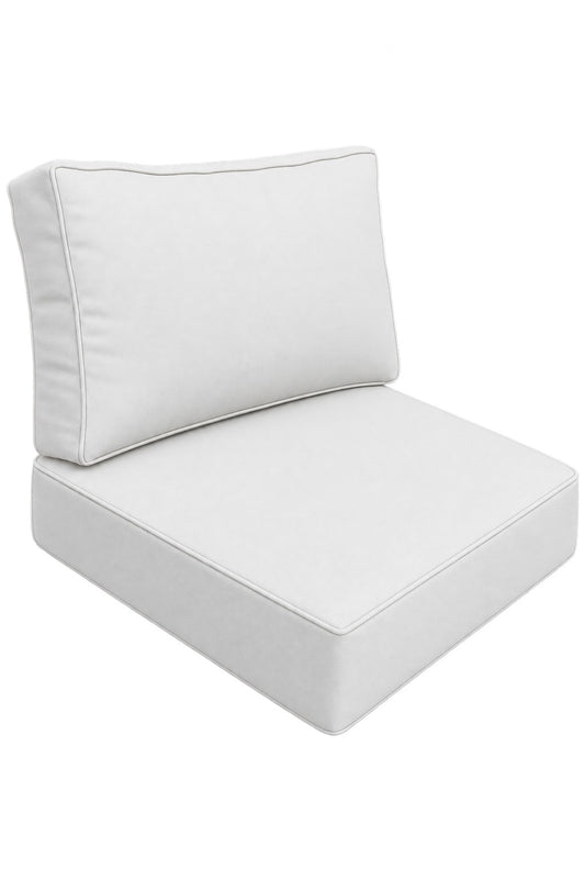Olefin 28x28 Cushion Set – White (MH-08050) – Olefin seat and back cushion set | Jr's Patio San Diego