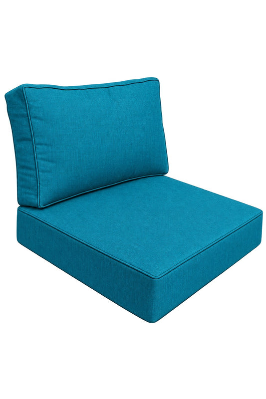Olefin 28x28 Cushion Set – Blue & Green (MH-1307) – Olefin seat and back cushion set | Jr's Patio San Diego