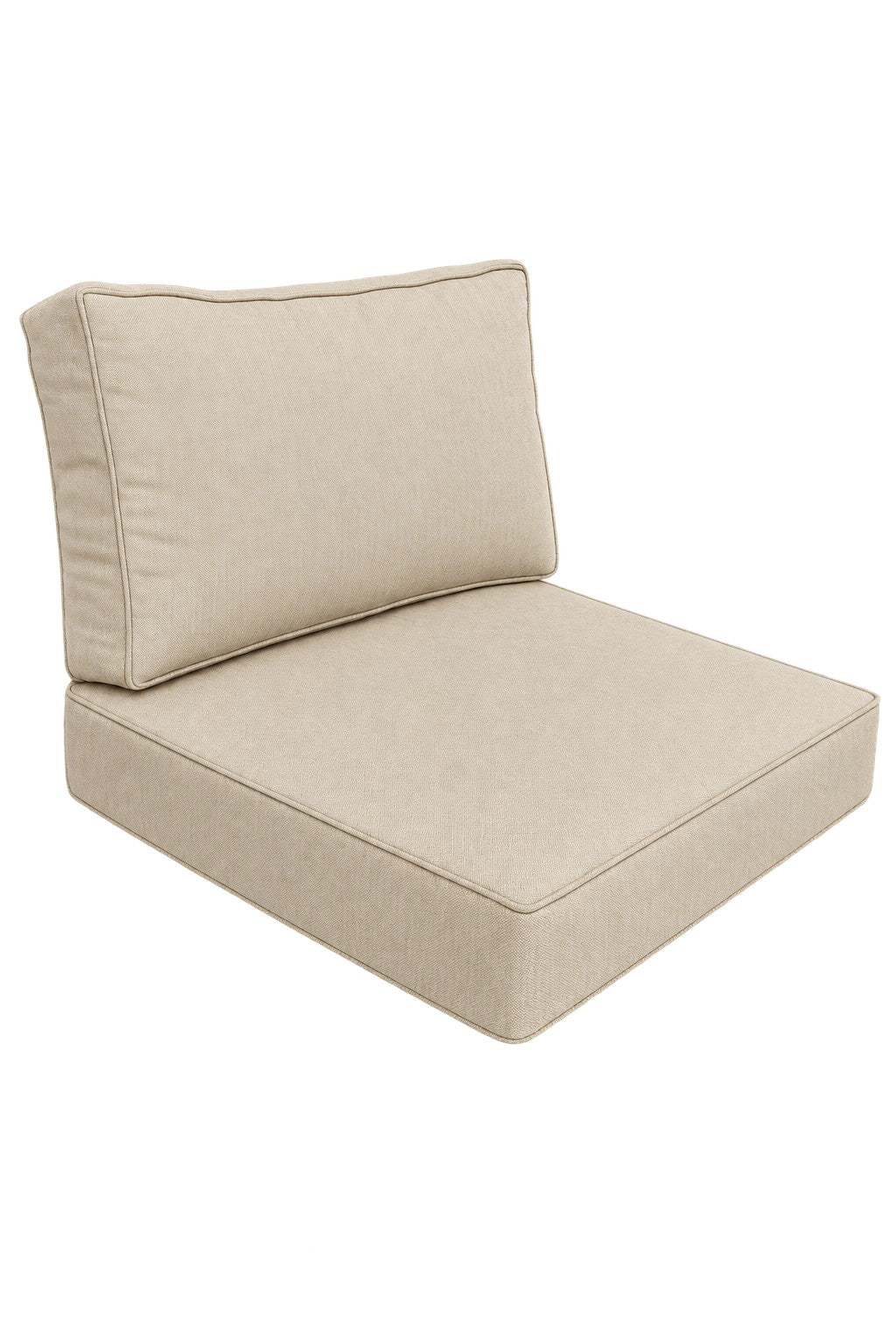 Olefin 28x28 Cushion Set – Beige – Olefin seat and back cushion set | Jr's Patio San Diego