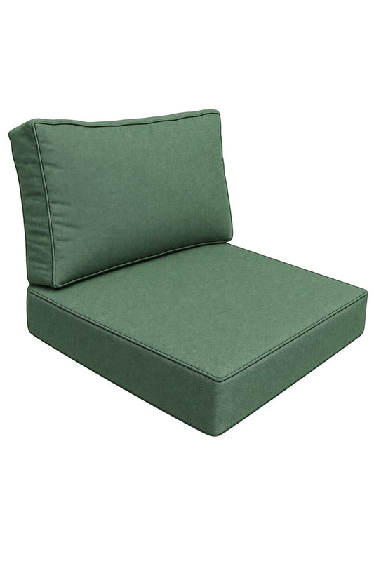 Olefin 28x28 Cushion Set – Green – Olefin seat and back cushion set | Jr's Patio San Diego