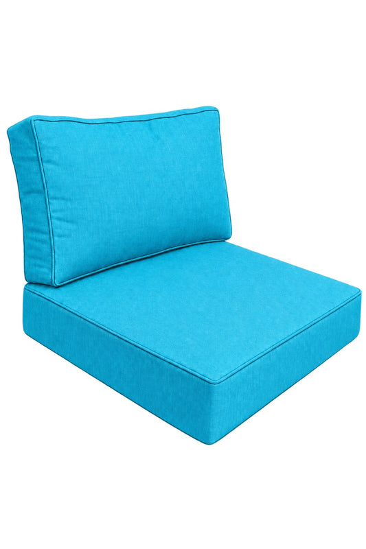Olefin 28x28 Cushion Set – Turquoise – Olefin seat and back cushion set | Jr's Patio San Diego
