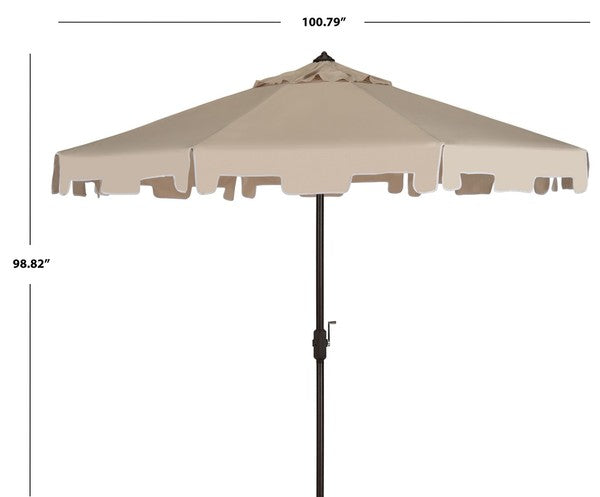 Zimmerman 9 Ft Crank Market Umbrella With Flap