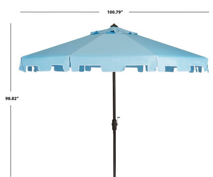 Uv Resistant Zimmerman 9 Ft Crank Market Push Button Tilt Umbrella With Flap