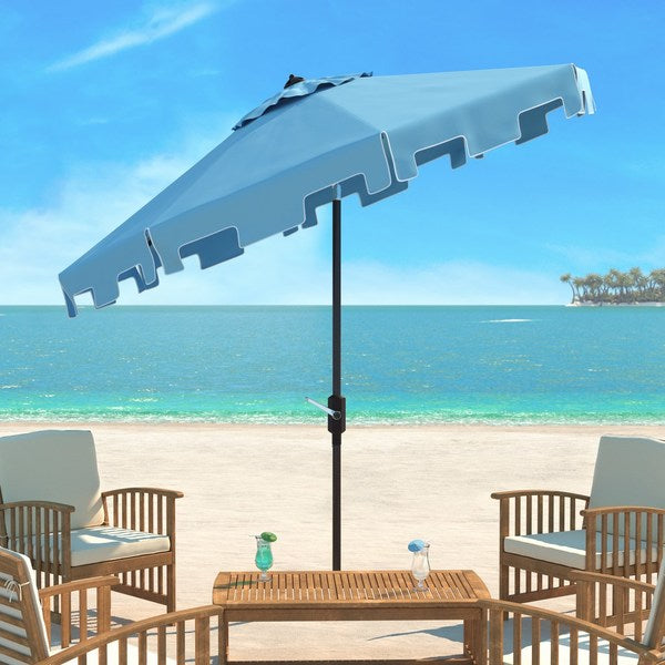 Uv Resistant Zimmerman 9 Ft Crank Market Push Button Tilt Umbrella With Flap