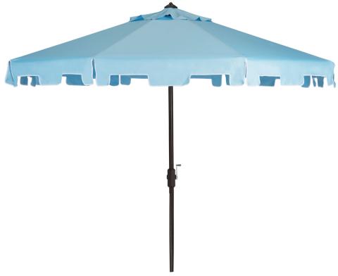 Uv Resistant Zimmerman 9 Ft Crank Market Push Button Tilt Umbrella With Flap