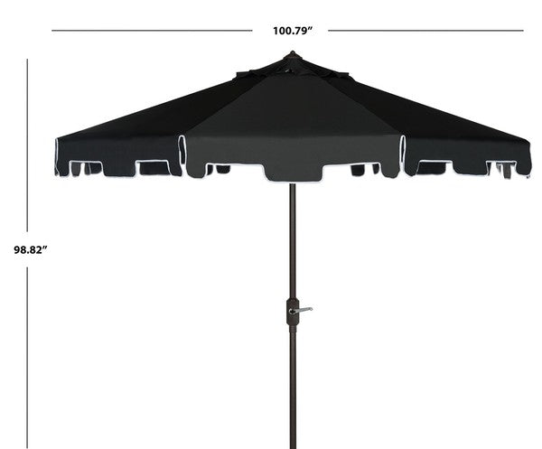 Zimmerman 9 Ft Crank Market Umbrella With Flap