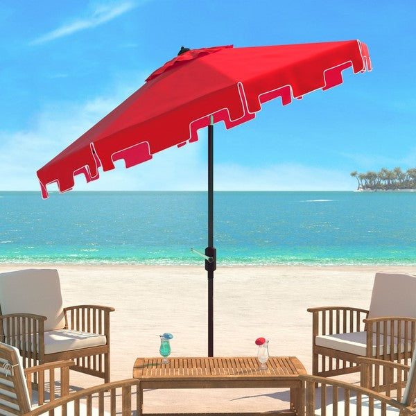 Uv Resistant Zimmerman 9 Ft Crank Market Auto Tilt Umbrella With Flap