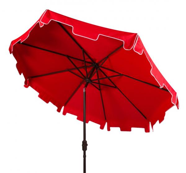 Uv Resistant Zimmerman 9 Ft Crank Market Auto Tilt Umbrella With Flap