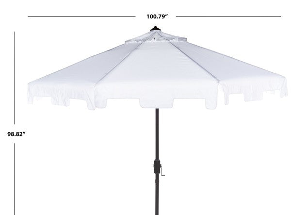 Uv Resistant Zimmerman 9 Ft Crank Market Push Button Tilt Umbrella With Flap