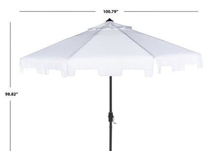 Uv Resistant Zimmerman 9 Ft Crank Market Push Button Tilt Umbrella With Flap