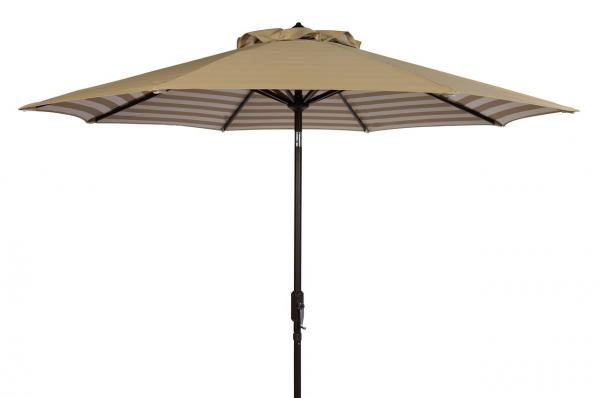 Athens Inside Out Striped 9ft Crank Outdoor Auto Tilt Umbrella