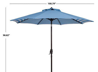 Athens Inside Out Striped 9ft Crank Outdoor Auto Tilt Umbrella