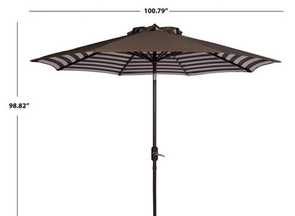 Athens Inside Out Striped 9ft Crank Outdoor Auto Tilt Umbrella