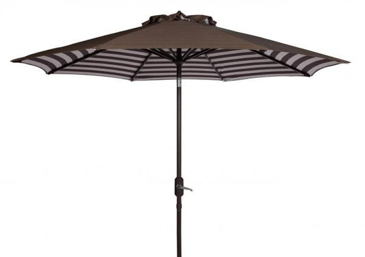 Athens Inside Out Striped 9ft Crank Outdoor Auto Tilt Umbrella
