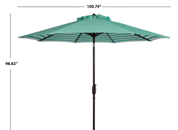 Athens Inside Out Striped 9ft Crank Outdoor Auto Tilt Umbrella
