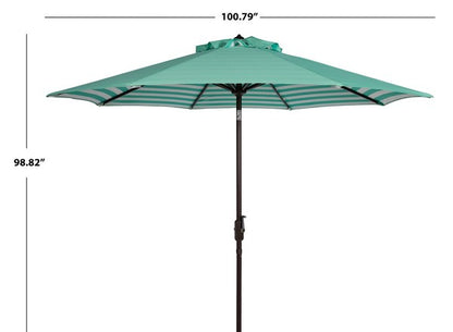 Athens Inside Out Striped 9ft Crank Outdoor Auto Tilt Umbrella