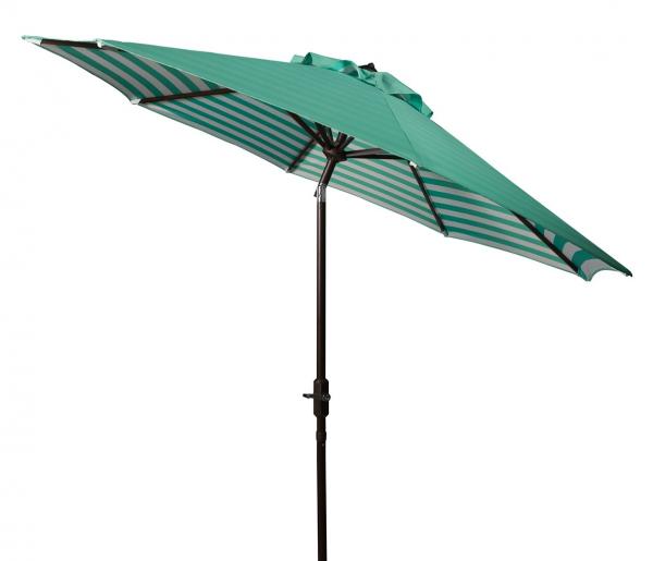 Athens Inside Out Striped 9ft Crank Outdoor Auto Tilt Umbrella