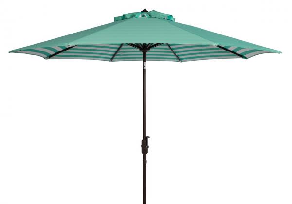 Athens Inside Out Striped 9ft Crank Outdoor Auto Tilt Umbrella