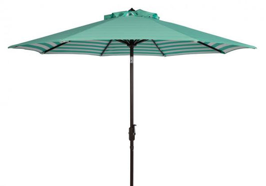Athens Inside Out Striped 9ft Crank Outdoor Auto Tilt Umbrella