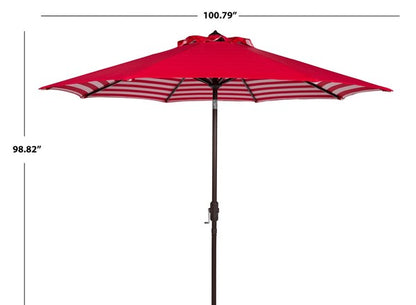 Athens Inside Out Striped 9ft Crank Outdoor Auto Tilt Umbrella