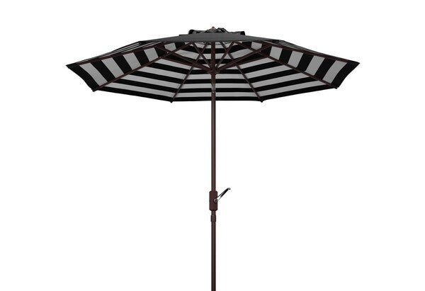 Athens Inside Out Striped 9ft Crank Outdoor Auto Tilt Umbrella