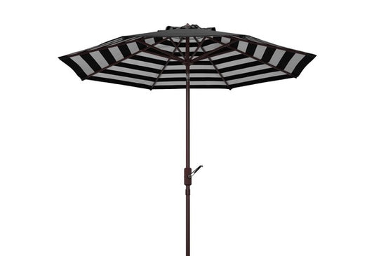 Athens Inside Out Striped 9ft Crank Outdoor Auto Tilt Umbrella