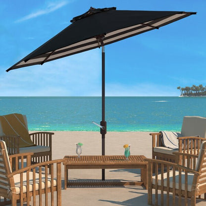 Athens Inside Out Striped 9ft Crank Outdoor Auto Tilt Umbrella