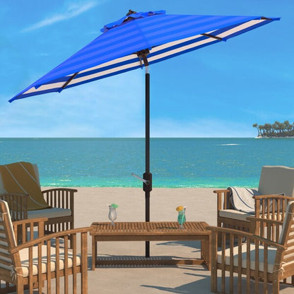 Athens Inside Out Striped 9ft Crank Outdoor Auto Tilt Umbrella