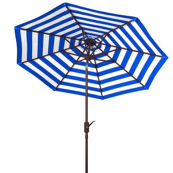 Athens Inside Out Striped 9ft Crank Outdoor Auto Tilt Umbrella