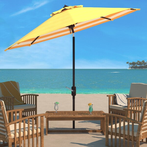 Athens Inside Out Striped 9ft Crank Outdoor Auto Tilt Umbrella