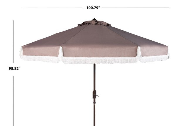 Milan Fringe 9ft Crank Outdoor Auto Tilt Umbrella