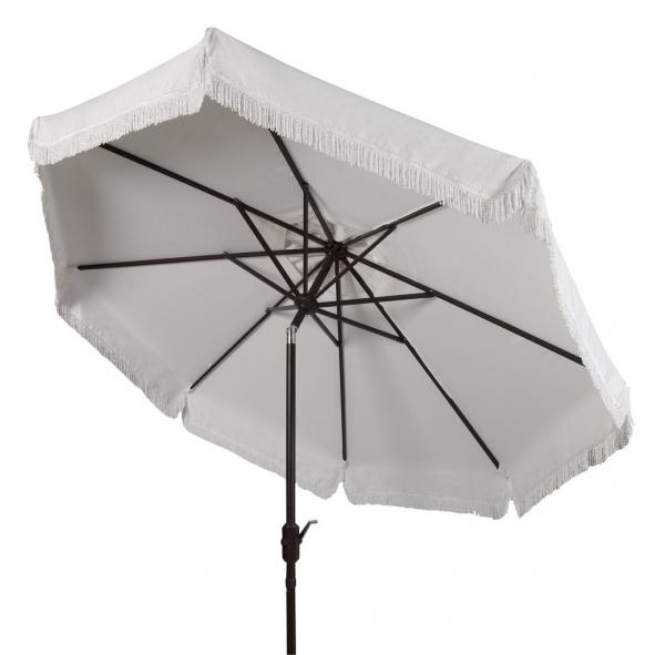 Milan Fringe 9ft Crank Outdoor Auto Tilt Umbrella