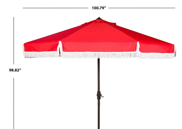 Milan Fringe 9ft Crank Outdoor Auto Tilt Umbrella