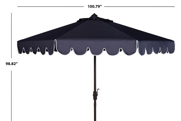 Venice Single Scallop 9ft Crank Outdoor Auto Tilt Umbrella