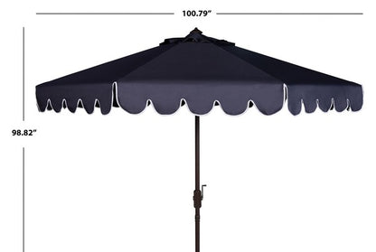 Venice Single Scallop 9ft Crank Outdoor Auto Tilt Umbrella