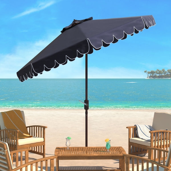 Venice Single Scallop 9ft Crank Outdoor Auto Tilt Umbrella