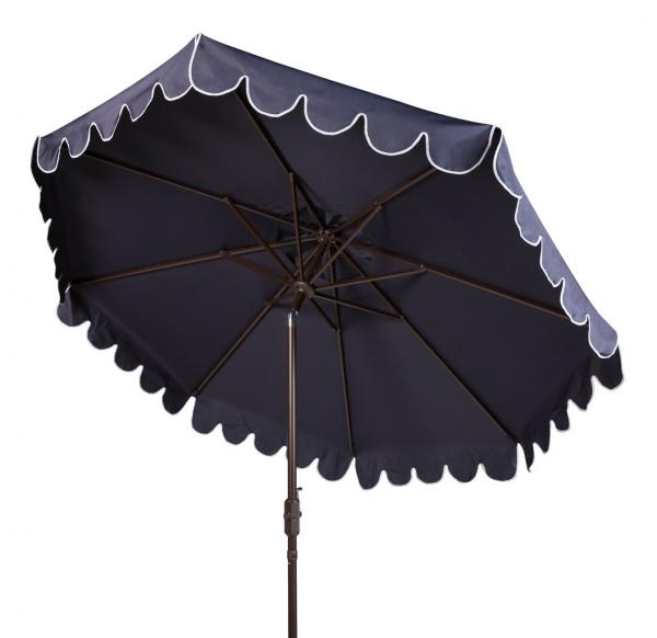 Venice Single Scallop 9ft Crank Outdoor Auto Tilt Umbrella