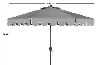 Venice Single Scallop 9ft Crank Outdoor Auto Tilt Umbrella