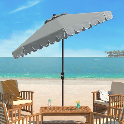 Venice Single Scallop 9ft Crank Outdoor Auto Tilt Umbrella