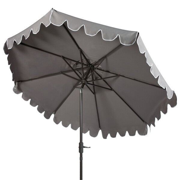 Venice Single Scallop 9ft Crank Outdoor Auto Tilt Umbrella