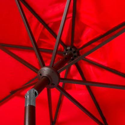 Venice Single Scallop 9ft Crank Outdoor Auto Tilt Umbrella