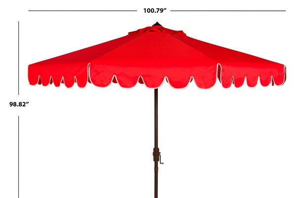 Venice Single Scallop 9ft Crank Outdoor Auto Tilt Umbrella