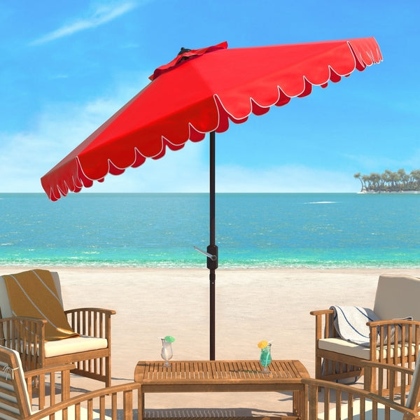 Venice Single Scallop 9ft Crank Outdoor Auto Tilt Umbrella
