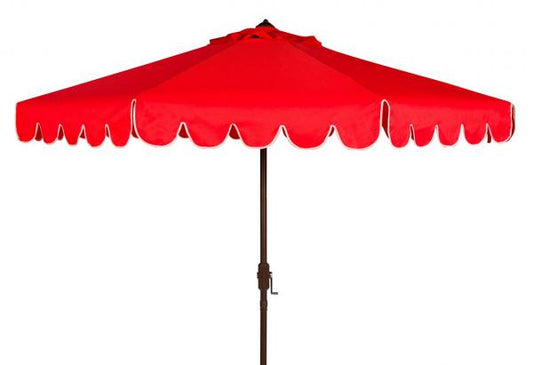 Venice Single Scallop 9ft Crank Outdoor Auto Tilt Umbrella