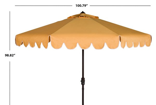 Venice Single Scallop 9ft Crank Outdoor Auto Tilt Umbrella