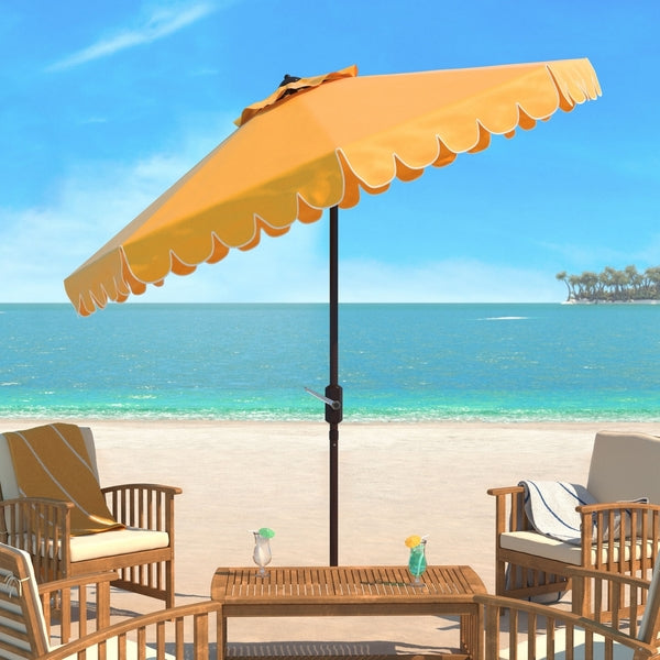 Venice Single Scallop 9ft Crank Outdoor Auto Tilt Umbrella