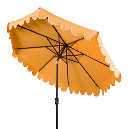 Venice Single Scallop 9ft Crank Outdoor Auto Tilt Umbrella