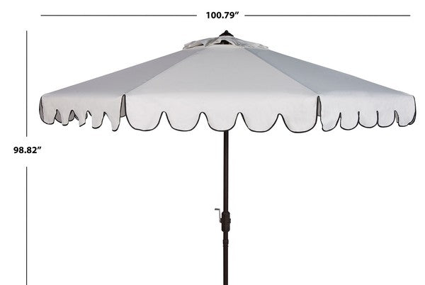 Venice Single Scallop 9ft Crank Outdoor Auto Tilt Umbrella